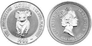 100 Dollaro Australia (1939 - ) Platino 