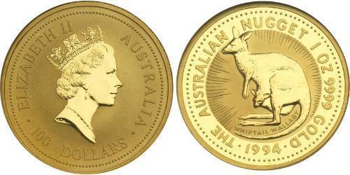 100 Dólar Australia (1939 - ) Oro Isabel II (1926-2022)