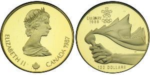 100 Dólar Canadá Oro Isabel II (1926-2022)