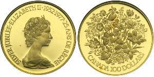 100 Dólar Canadá Oro Isabel II (1926-2022)