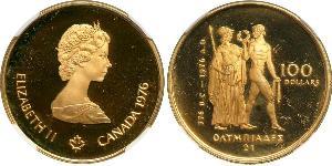 100 Dólar Canadá Oro Isabel II (1926-2022)