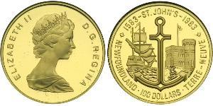 100 Dólar Canadá Oro 