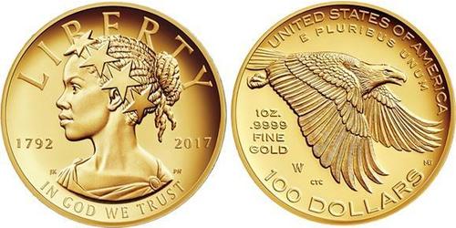 100 Dólar Estados Unidos de América (1776 - ) Oro 
