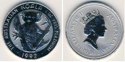 100 Dólar Australia (1939 - ) Platino 