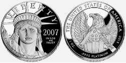 100 Dólar Estados Unidos de América (1776 - ) Platino 