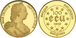100 Ecu Bélgica Oro 
