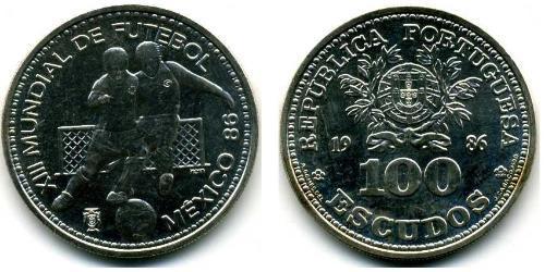 100 Escudo Portogallo (1975 - ) Argento 