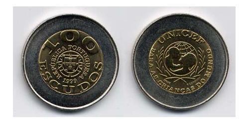 100 Escudo Portogallo (1975 - ) Bimetal 