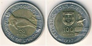 100 Escudo Republica Portuguesa (1975 - ) Bimetal 