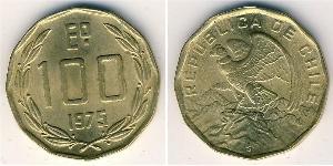 100 Escudo Chile Brass 