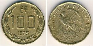 100 Escudo Chile Brass 