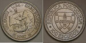 100 Escudo Republica Portuguesa (1975 - ) Níquel/Cobre 