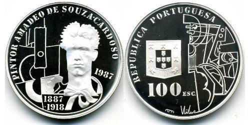 100 Escudo Republica Portuguesa (1975 - ) Níquel/Cobre 
