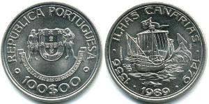 100 Escudo Portogallo (1975 - ) Rame/Nichel 
