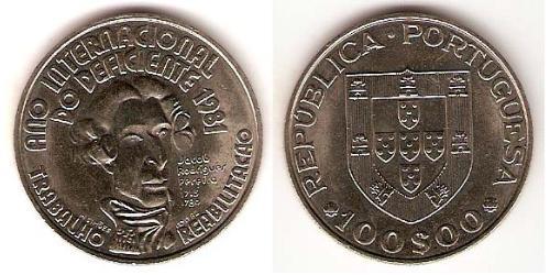 100 Escudo Portogallo (1975 - ) Rame/Nichel 