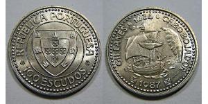 100 Escudo Republica Portuguesa (1975 - ) Silber 
