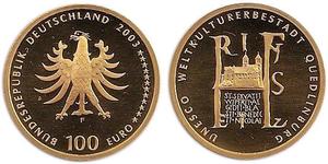 100 Euro Bundesrepublik Deutschland  (1990 - ) Gold 