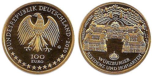 100 Euro Bundesrepublik Deutschland  (1990 - ) Gold 
