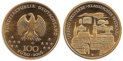 100 Euro Bundesrepublik Deutschland  (1990 - ) Gold 