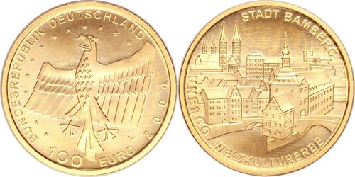 100 Euro Bundesrepublik Deutschland  (1990 - ) Gold 