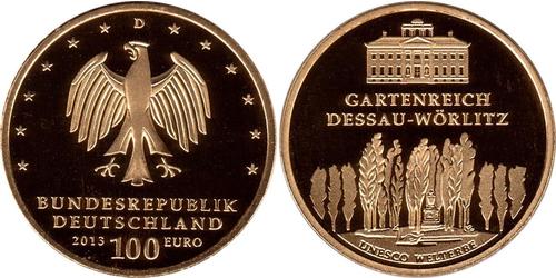 100 Euro Bundesrepublik Deutschland  (1990 - ) Gold 