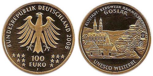 100 Euro Bundesrepublik Deutschland  (1990 - ) Gold 