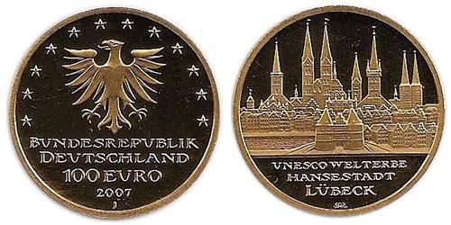 100 Euro Bundesrepublik Deutschland  (1990 - ) Gold 