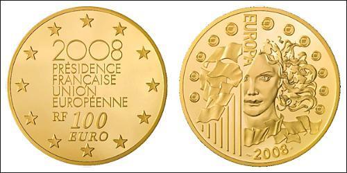 100 Euro French Fifth Republic (1958 - ) Gold 