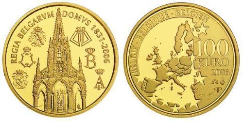 100 Euro Bélgica Oro 
