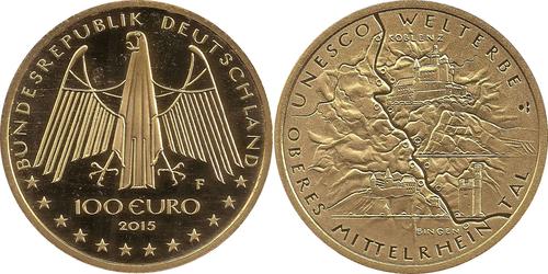 100 Euro Repubblica Federale di Germania (1990 - ) Oro 