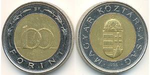 100 Forint Hungría (1989 - ) Latón/Acero 