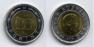 100 Forint Hungary (1989 - ) Bimetal 