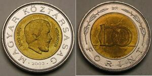 100 Forint 匈牙利 Bimetal 