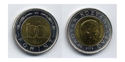 100 Forint 匈牙利 Bimetal 