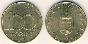 100 Forint Hungary (1989 - ) Brass 