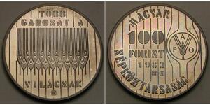 100 Forint Hungary (1989 - ) Copper/Nickel 
