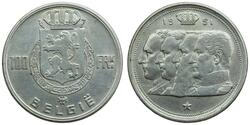 100 Franc Belgique Argent 