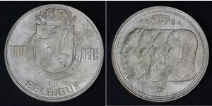 100 Franc Belgique Argent 