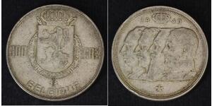 100 Franc Belgio Argento 