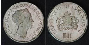 100 Franc Lussemburgo Argento 