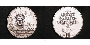 100 Franc Quinta Repubblica francese (1958 - ) Argento 