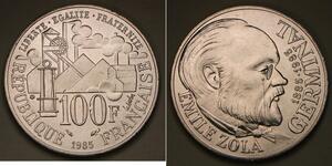 100 Franc Quinta Repubblica francese (1958 - ) Argento 