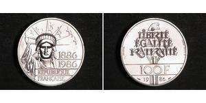 100 Franc Quinta Repubblica francese (1958 - ) Argento 