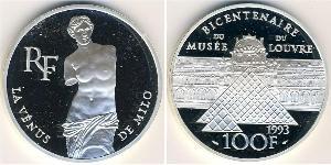 100 Franc Quinta Repubblica francese (1958 - ) Argento 