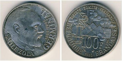 100 Franc Quinta Repubblica francese (1958 - ) Argento 