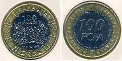 100 Franc Central African Republic Bimetal 