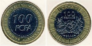 100 Franc Central African Republic Bimetal 