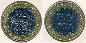 100 Franc Repubblica Centrafricana Bimetal 