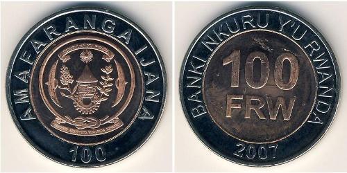 100 Franc Ruanda Bimetal 