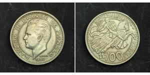 100 Franc Monaco Cuivre/Nickel Rainier III